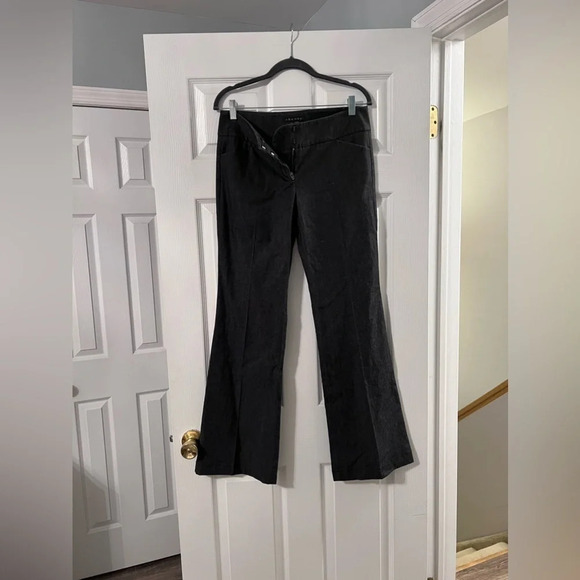 Theory Marcus D North Dakota Gray Flare Dress Pants Size 6 - Picture 3 of 8